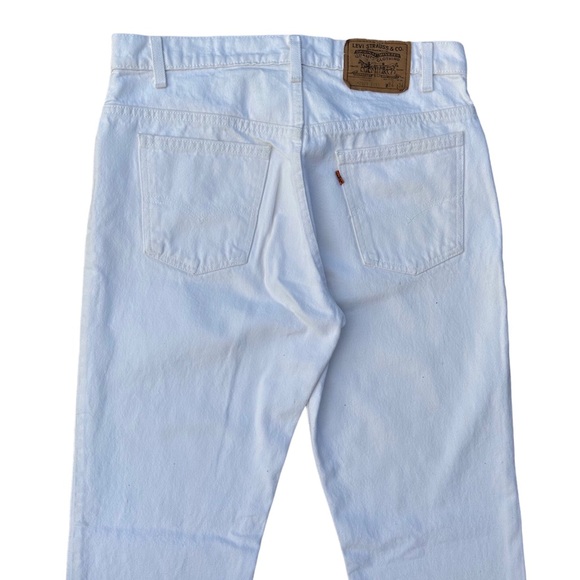 Mens Vintage White Levi’s Straight Leg - Picture 4 of 6